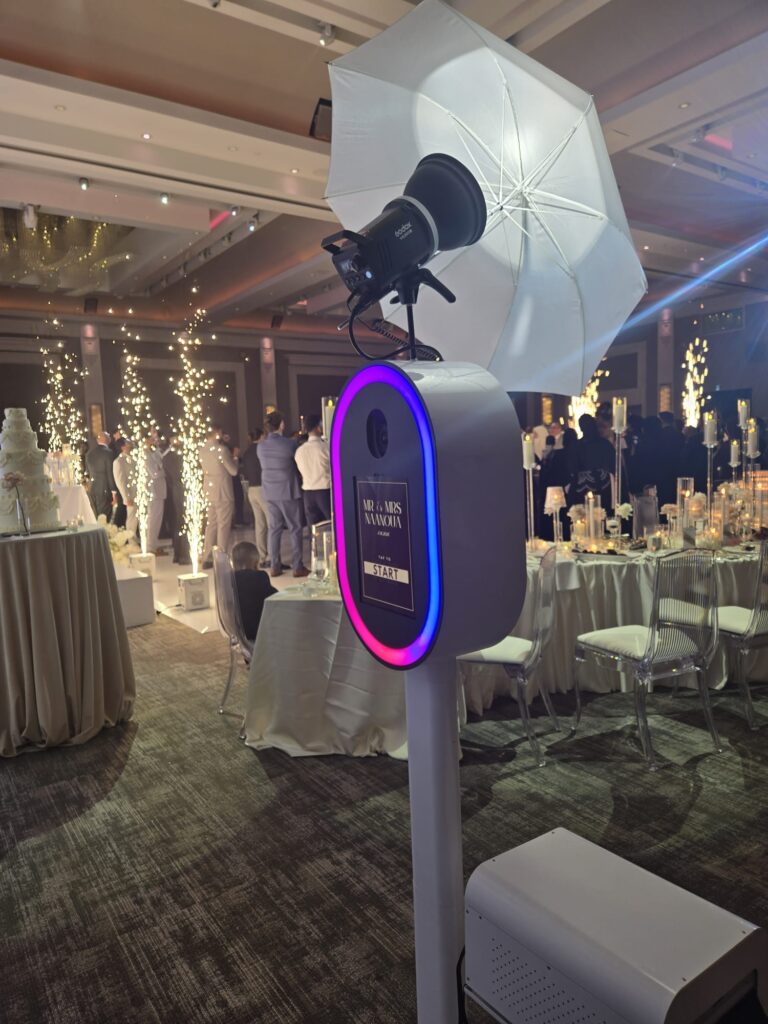 Photobooth at the Infinity centre for a wedding event